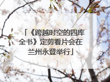 《跨越时空的四库全书》定剪看片会在兰州永登举行