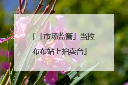 「市场监管」当拉布布站上拍卖台