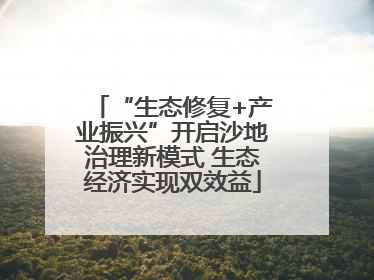 “生态修复+产业振兴”开启沙地治理新模式 生态经济实现双效益