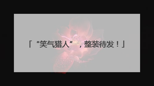 “笑气猎人”，整装待发！