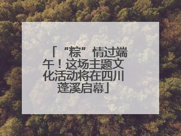 “粽”情过端午！这场主题文化活动将在四川蓬溪启幕