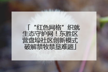 “红色网格”织就生态守护网！东胜区营盘壕社区创新模式破解禁牧禁垦难题