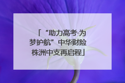 “助力高考·为梦护航”中华财险株洲中支再启程