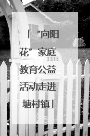 “向阳花”家庭教育公益活动走进塘村镇