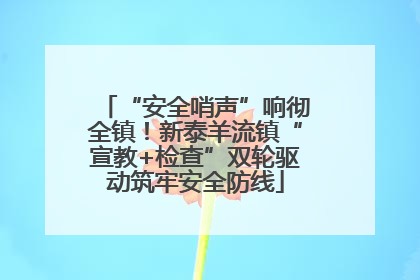 “安全哨声”响彻全镇！新泰羊流镇“宣教+检查”双轮驱动筑牢安全防线