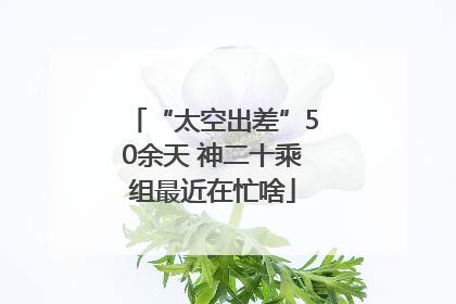 “太空出差”50余天 神二十乘组最近在忙啥