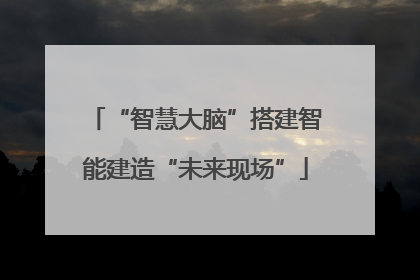 “智慧大脑”搭建智能建造“未来现场”
