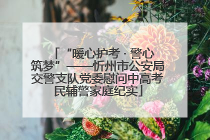 “暖心护考 · 警心筑梦”——忻州市公安局交警支队党委慰问中高考民辅警家庭纪实