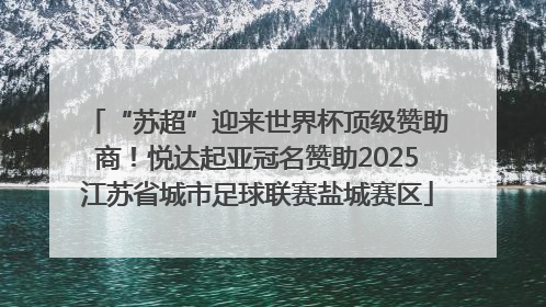 “苏超”迎来世界杯顶级赞助商！悦达起亚冠名赞助2025江苏省城市足球联赛盐城赛区