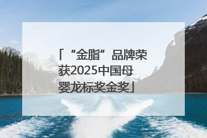 “金脂”品牌荣获2025中国母婴龙标奖金奖