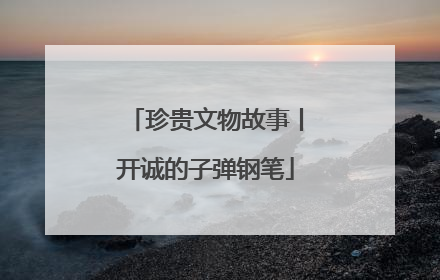 珍贵文物故事丨开诚的子弹钢笔