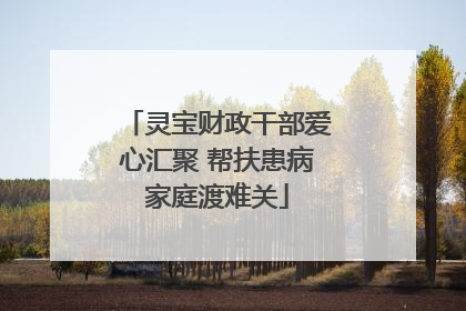 灵宝财政干部爱心汇聚 帮扶患病家庭渡难关