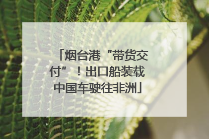 烟台港“带货交付”！出口船装载中国车驶往非洲