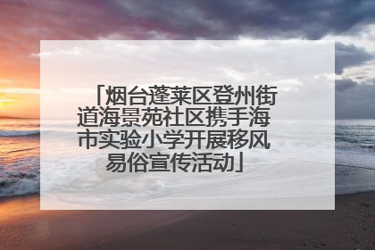 烟台蓬莱区登州街道海景苑社区携手海市实验小学开展移风易俗宣传活动