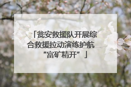 瓮安救援队开展综合救援拉动演练护航“富矿精开”