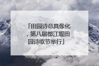 田园诗意具像化，第八届都江堰田园诗歌节举行