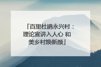 百里杜鹃永兴村：理论宣讲入人心 和美乡村焕新颜