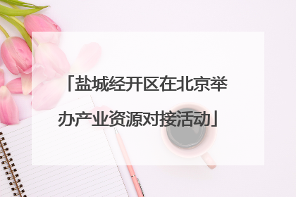 盐城经开区在北京举办产业资源对接活动