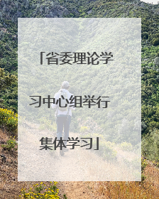 省委理论学习中心组举行集体学习