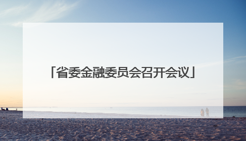 省委金融委员会召开会议