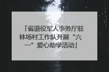 省退役军人事务厅驻林场村工作队开展“六一”爱心助学活动