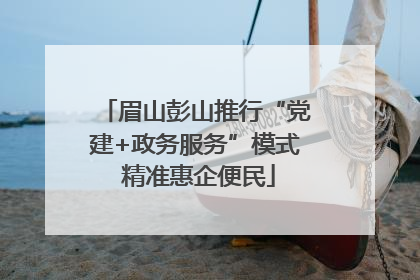 眉山彭山推行“党建+政务服务”模式 精准惠企便民