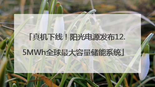 真机下线！阳光电源发布12.5MWh全球最大容量储能系统