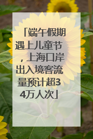 端午假期遇上儿童节，上海口岸出入境客流量预计超34万人次