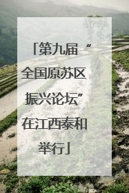 第九届“全国原苏区振兴论坛”在江西泰和举行