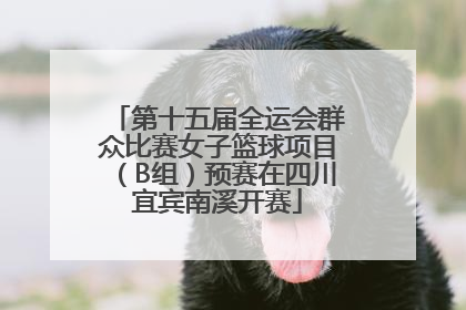 第十五届全运会群众比赛女子篮球项目（B组）预赛在四川宜宾南溪开赛