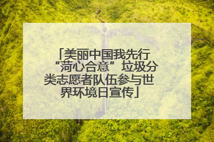 美丽中国我先行 “菏心合意”垃圾分类志愿者队伍参与世界环境日宣传