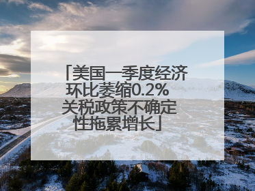 美国一季度经济环比萎缩0.2% 关税政策不确定性拖累增长