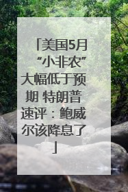 美国5月“小非农”大幅低于预期 特朗普速评：鲍威尔该降息了