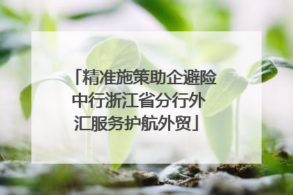 精准施策助企避险 中行浙江省分行外汇服务护航外贸