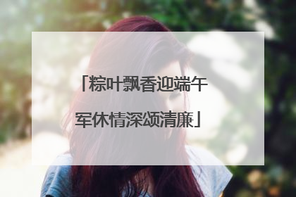 粽叶飘香迎端午 军休情深颂清廉