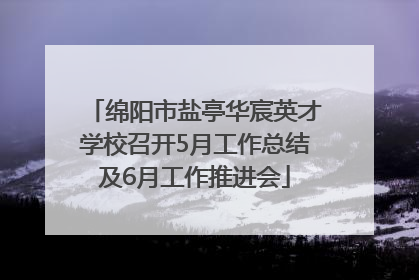 绵阳市盐亭华宸英才学校召开5月工作总结及6月工作推进会