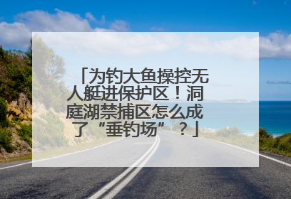 为钓大鱼操控无人艇进保护区！洞庭湖禁捕区怎么成了“垂钓场”？