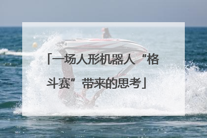 一场人形机器人“格斗赛”带来的思考