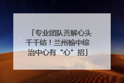 专业团队善解心头千千结！兰州榆中综治中心有“心”招