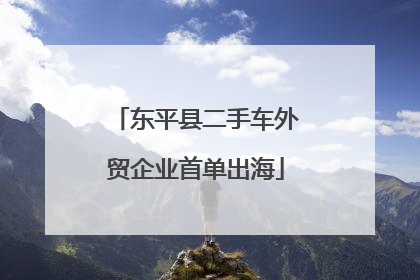东平县二手车外贸企业首单出海