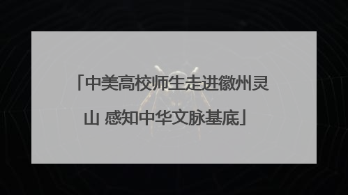 中美高校师生走进徽州灵山 感知中华文脉基底