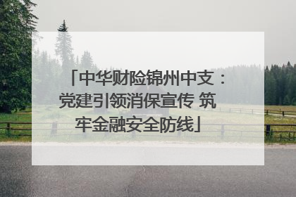 中华财险锦州中支：党建引领消保宣传 筑牢金融安全防线