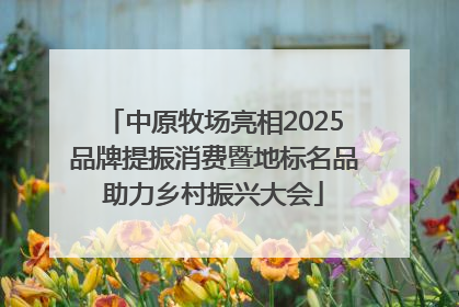 中原牧场亮相2025品牌提振消费暨地标名品助力乡村振兴大会