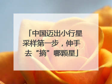 中国迈出小行星采样第一步，伸手去“摘”哪颗星