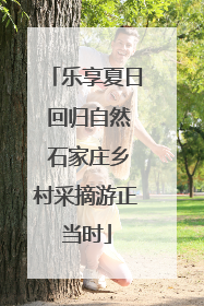 乐享夏日 回归自然 石家庄乡村采摘游正当时