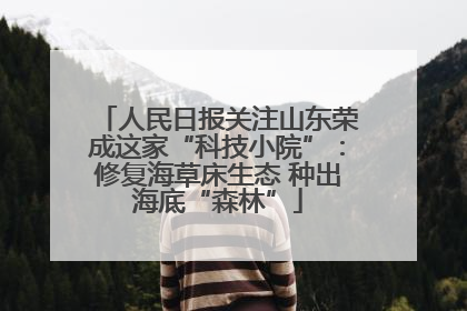 人民日报关注山东荣成这家“科技小院”：修复海草床生态 种出海底“森林”