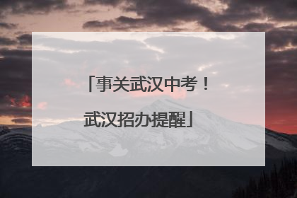 事关武汉中考！武汉招办提醒