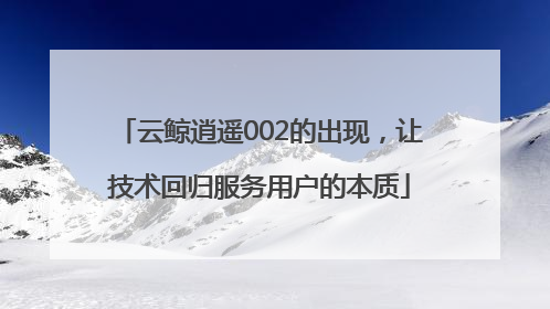 云鲸逍遥002的出现，让技术回归服务用户的本质