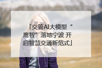 交管AI大模型“鹰智”落地宁波 开启智慧交通新范式