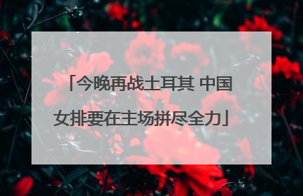 今晚再战土耳其 中国女排要在主场拼尽全力
